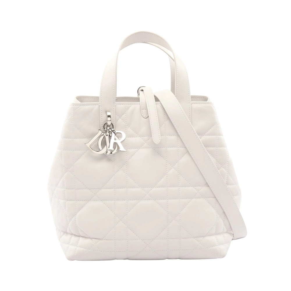 Christian Dior Toujours Handbag Leather Bag White